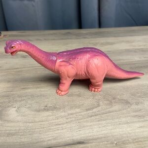 Playskool Definitely Dinosaur Apatosaurus Toy Vintage Action Figure Pink B 1988